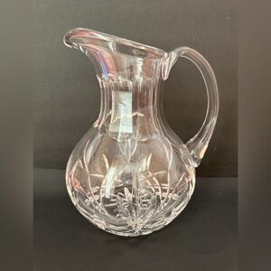 Barski European Cut Crystal Pitcher Jug with Handle  Handmade With Spout 48oz